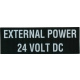 External Power 24 Volt Plakette, Aufkleber