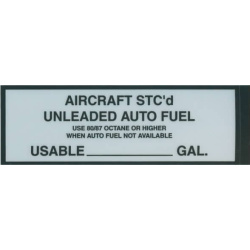 Unleaded Auto Fuel Placard, Sticker