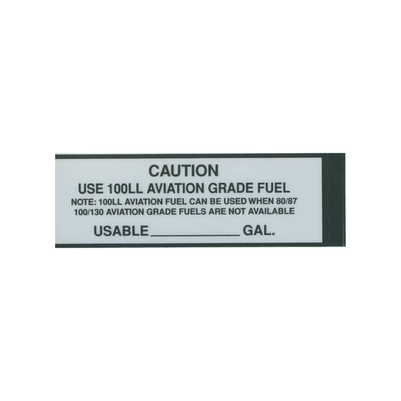 100LL Aviation Fuel Placard, Sticker, 6.90 CHF