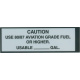 80/87 Aviation Fuel Plaquette autocollant