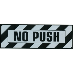 No Push Airframe Placard, Sticker