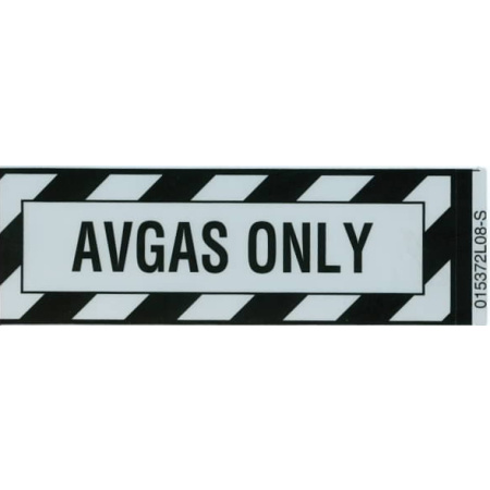 AVGAS Only Plakette, Aufkleber