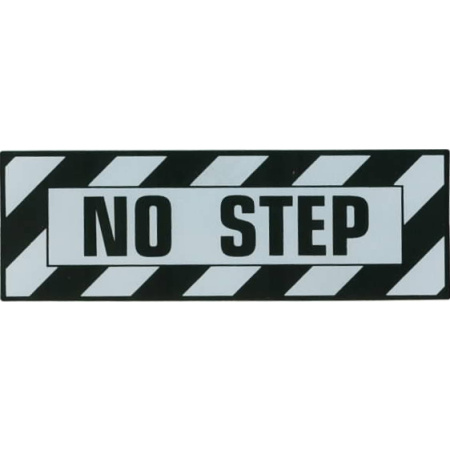 No Step Plakette, Aufkleber