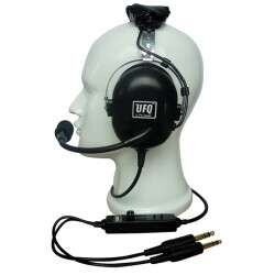 UFQ P28 Passive Aviation Headset Dual Plug