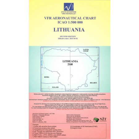 VFR Aeronautical Chart - Lithuania - 1:500.000