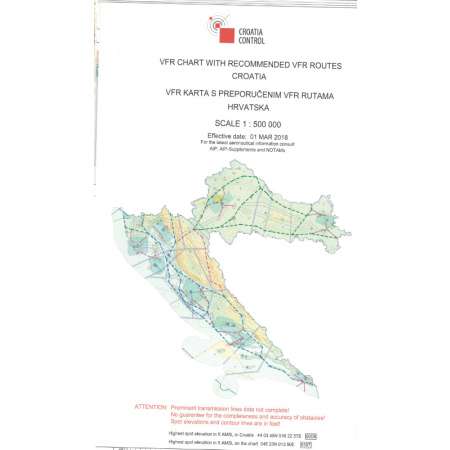 Croatia ICAO chart VFR