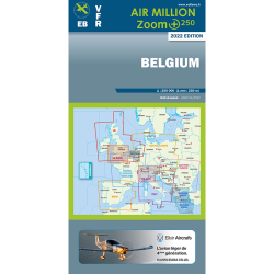 Carte VFR AIRMILLION Zoom+ 250 Belgium 2023