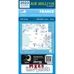 Frankreich Air Million Karte VFR 2023