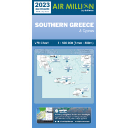 Griechenland (Süd) und Zypern Air Million ZOOM Karte VFR...