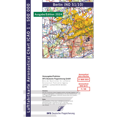 Allemagne Berlin Carte VFR OACI vol à moteur