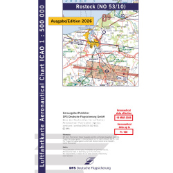 Allemagne Rostock Carte VFR OACI vol à moteur