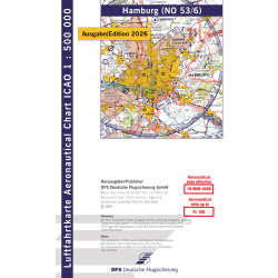 Allemagne Hamburg Carte VFR OACI vol à moteur
