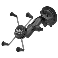 RAM MOUNT Twist Lock Suction Cup Mount with Universal X-Grip IV Holder for large Smartphones (Phablets)