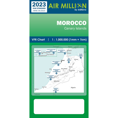 Marokko & Kanarische Inseln Air Million 1:1000.000 VFR 2023