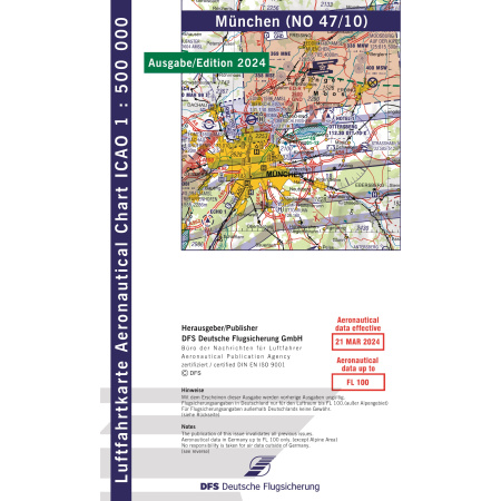 Deutschland München ICAO Karte Motorflug VFR