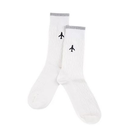 Flieger Socken Weiss