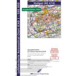 Deutschland Stuttgart ICAO Karte VFR Motorflug 2024