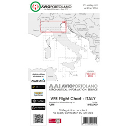 Italy LI-2 - Aerotouring VFR Chart, Paper, laminated,...