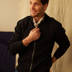 Canada Field Patch Cardigin Navy Blue S