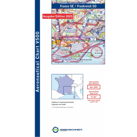 France Sud-Est Visual 500 Carte VFR 2025