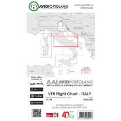 Italy LI-4 - Aerotouring VFR Chart, Paper, laminated,...