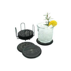 Set de 6 Dessous de Verre en Ardoise "Instruments de...