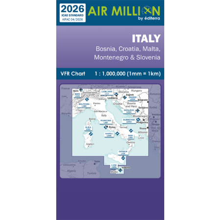 Carte VFR Italie et Suisse Air Million 2026