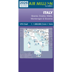 Carte VFR Italie et Suisse Air Million 2026