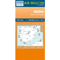 Carte VFR Espagne et Portugal Air Million 2026