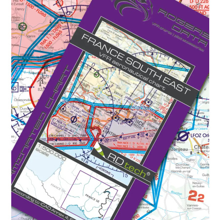 Frankreich Süd-Ost VFR Karte Rogers Data 2026