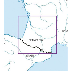 Frankreich Süd-West VFR Karte Rogers Data 2026