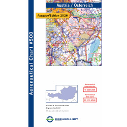 Österreich Visual 500 Karte VFR 2026