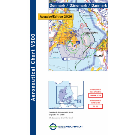 Danmark DFS Visual 500 VFR Chart 2026