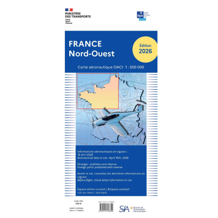 Frankreich Nord-West ICAO Karte VFR 2026