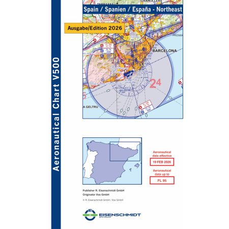 Spain Northeast Visual 500 Chart VFR 2026
