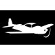 Autocollant silhouette avion monomoteur a piston