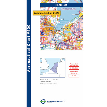 Benelux Visual 500 Chart VFR 2026
