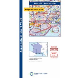 Frankreich Süd-Ost Visual 500 Karte VFR 2026