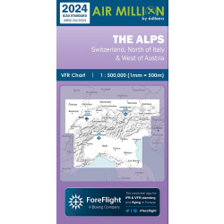 Carte VFR AIRMILLION Zoom 500 Alpes 2026