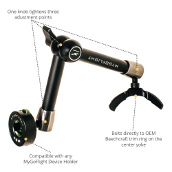 Support MyGoFlight Mount Flex Yoke Beech Center Collar