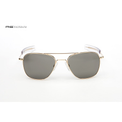 Randolph Aviator gold plated frame, neutral grey lenses, bayonet temples