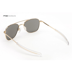 Randolph Aviator gold plated frame, neutral grey lenses, bayonet temples