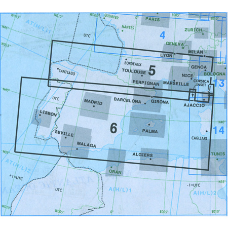 Jeppesen High Altitude Enroute Charts